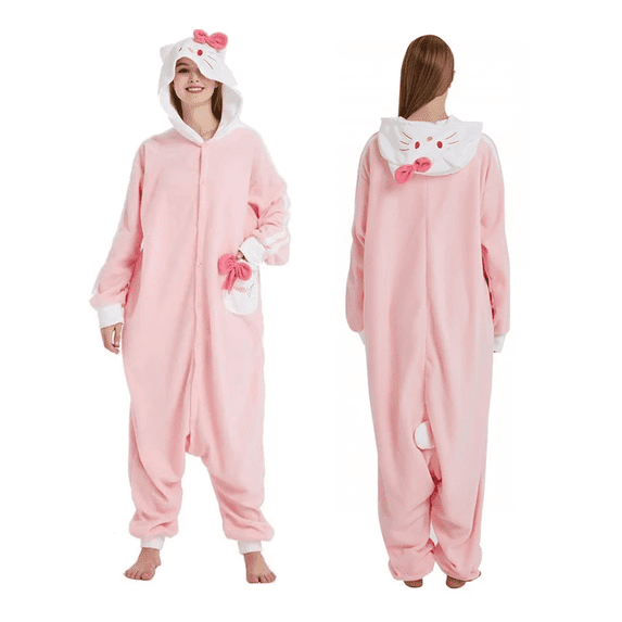 Hello Kitty Cosplay Costume Halloween Christmas Pajamas Homewear Holiday Party Gift