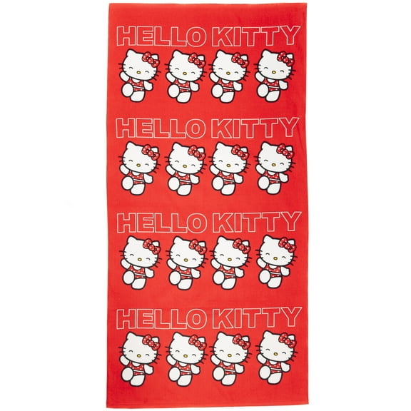 Hello Kitty Cotton Beach Towel, 30" X 60", Sanrio