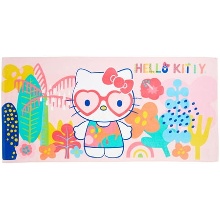 Hello Kitty Cotton Kids Beach Towel, 28" x 58"