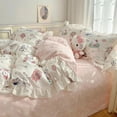 thumbnail image 1 of Hello Kitty Cotton Quilt Cover Sheet Pillow Case Kawaii Anime Children Soft 3/4 Pcs Set Home Fitted Sheets Bedding Article Gifts, 1 of 10