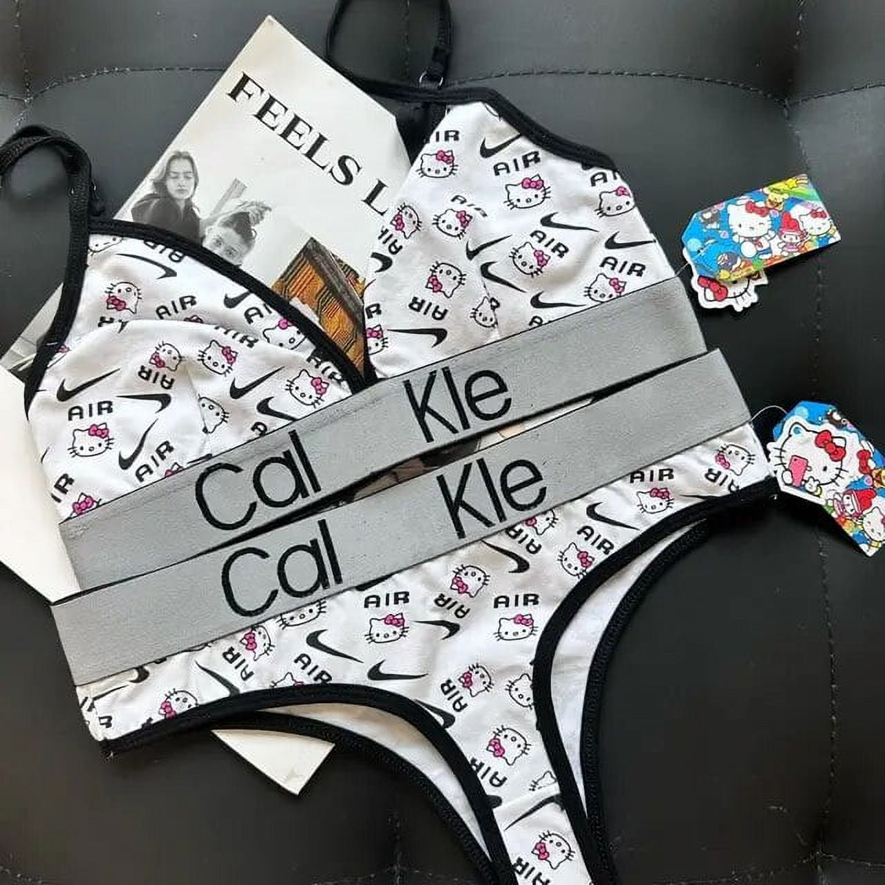 Hello Kitty Couple Underwear Set Anime Cartoon Girls Bra Thong Underwear  Girls Comfortable Stretch Shorts Boy Boxers Briefs Gift