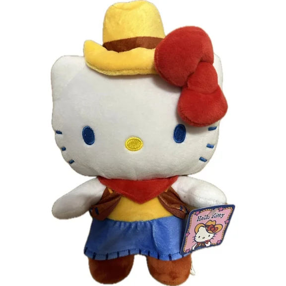 Hello Kitty CowGirl Standing Plush Toy 9.5 inch