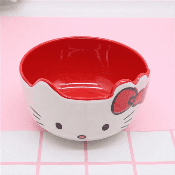 Hello Kitty Creative Cartoon Soup Bowl - Fun Instant Noodle Bowl for Kids, Party & Household Use, Perfect Gift