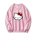 thumbnail image 1 of Hello Kitty Crew Neck Long Sleeve Adult Sweatshirt Pink, 1 of 5