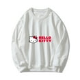 thumbnail image 1 of Hello Kitty Crew Neck Long Sleeve Adult Sweatshirt White, 1 of 5