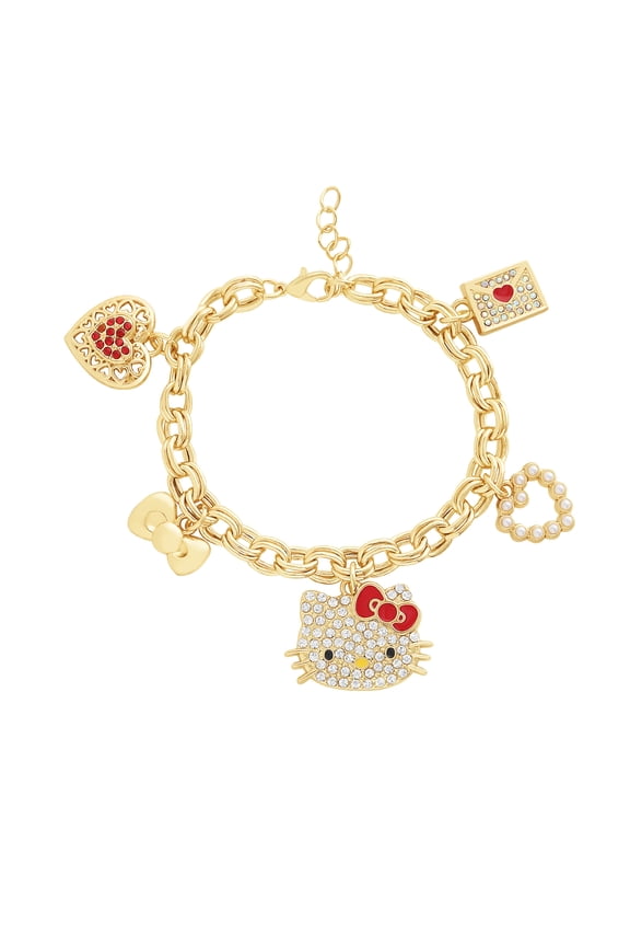 Crystal Charm Bracelet with Iconic Charms