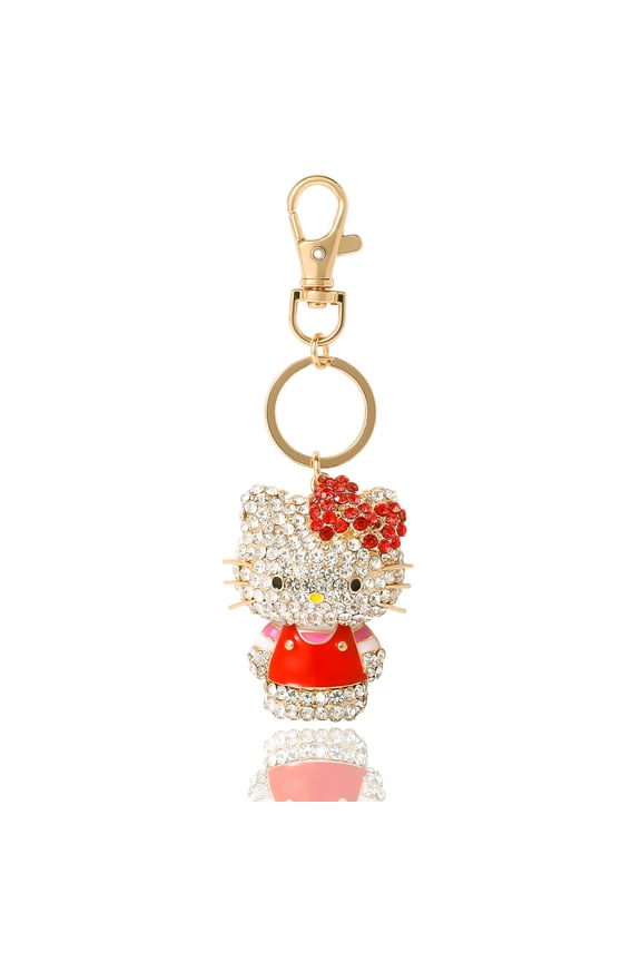 Crystal Pav Bag Charm Keychain  Red Dress  Officially Licensed S