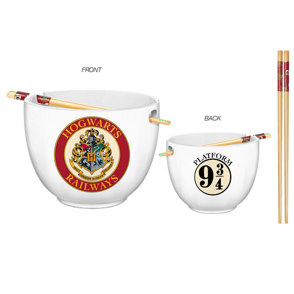 Hello Kitty Cup Noodle Japanese Dinnerware Set | 20-Ounce Ramen Bowl, Chopsticks
