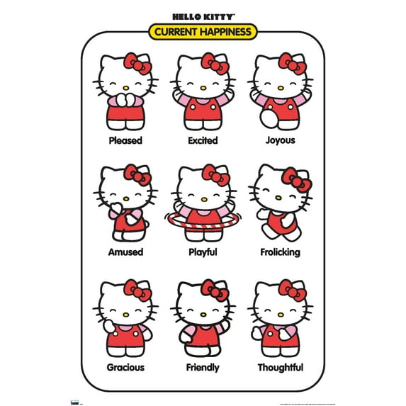 Hello Kitty - Current Happiness Wall Poster, 22.375" x 34"