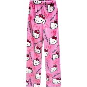 AIUDDUI Hello Kitty Cute Pajama Pants Women, Flannel Pajamas for Women Girls, Christmas Pajama Pants, Kawaii Family Sleep Pants Black-L