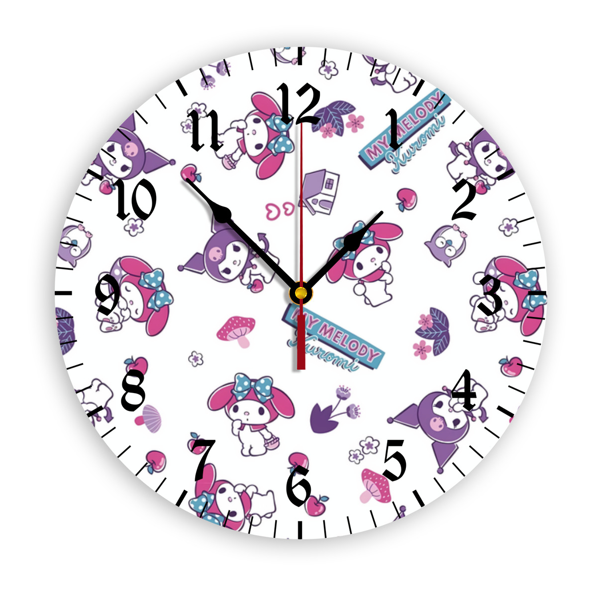 Hello Kitty Large Clock Hello Kitty Cute Round Digital Wall Clock 12inch-30cm - Walmart.com