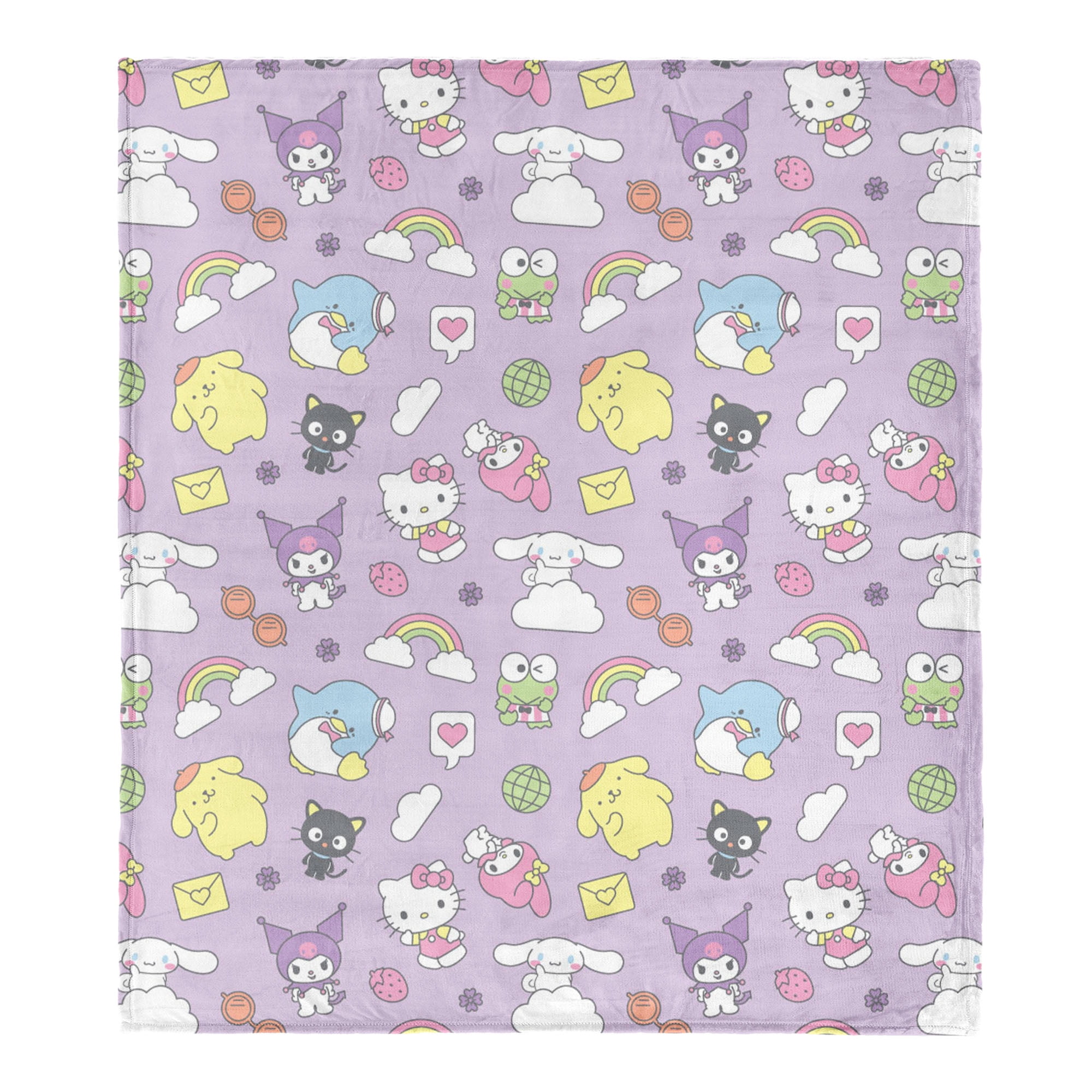 Hello Kitty Cutie Clouds Cloud Throw for Kids, 60x70 inches