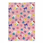 Hello Kitty Cutie Kitty Candy Hearts Sweetheart Fleece Throw Blanket