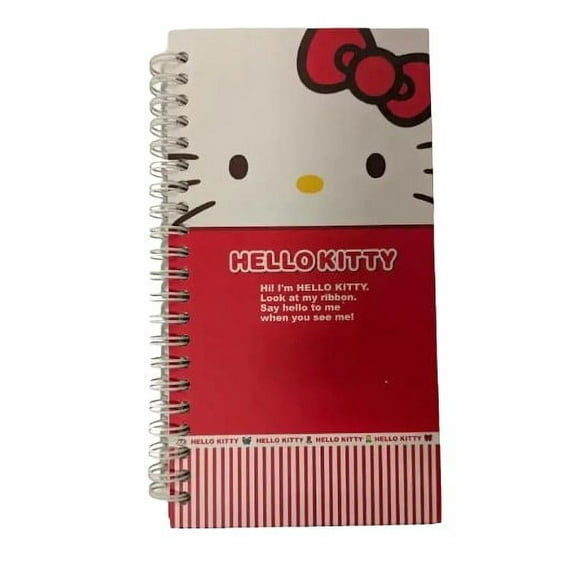 Hello Kitty Daily Calendar Planner Scheduler Hard Cover Red 7" x 4" x 1"