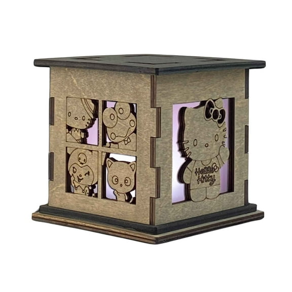 Hello Kitty Decorative Glow Box | Hello Kitty 5" Cubed Light Up Box | Sanrio Cute Nightlight