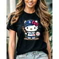 thumbnail image 1 of Hello Kitty Dodgers T-Shirt Unisex Short Sleeve T-shirt,White Color,Size 3XL, 1 of 1