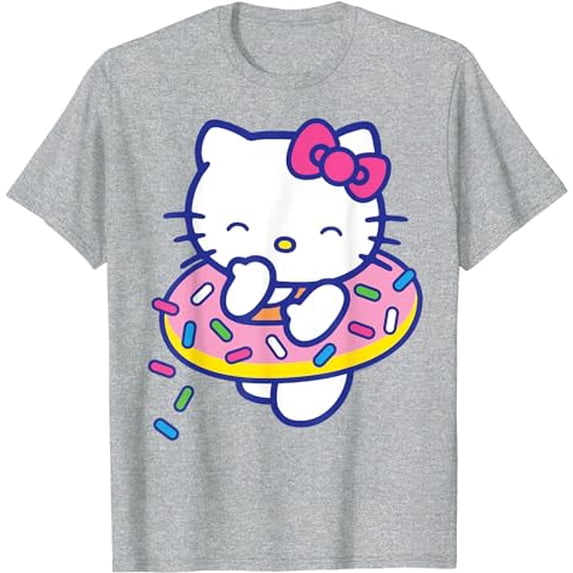 Hello Kitty Donut Sprinkles Floaty Summer Swimming T-Shirt