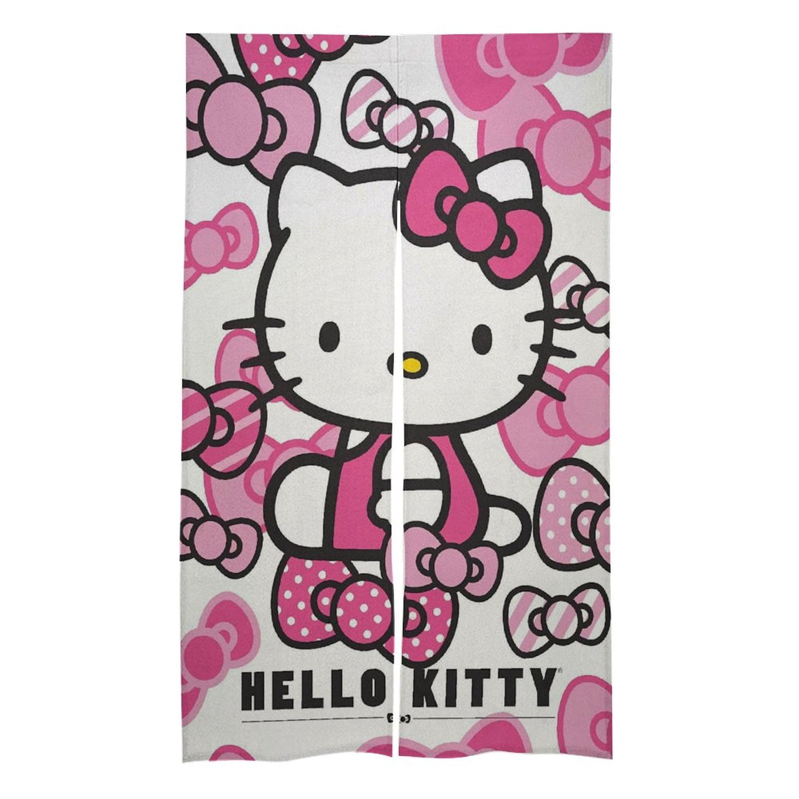 Hello Kitty Doorway Curtain, 34 x 57 Inch Blackout Door Curtain Tapestry, Privacy Room Divider Curtain for Home Bedroom Kitchen Decor 2 Panel