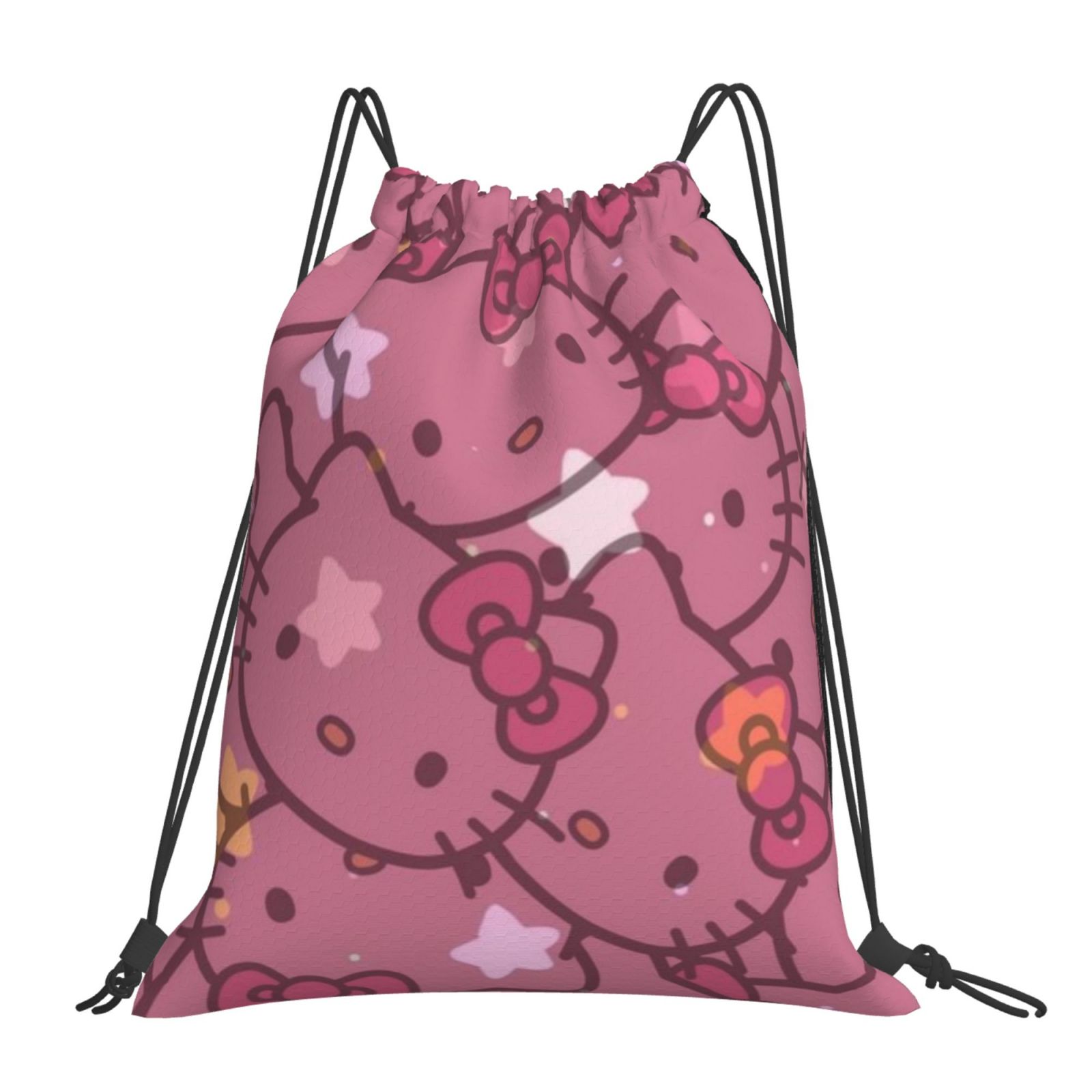 Hello Kitty Drawstring Backpack Sport Gym Bag For Yoga Swimming Gymsack