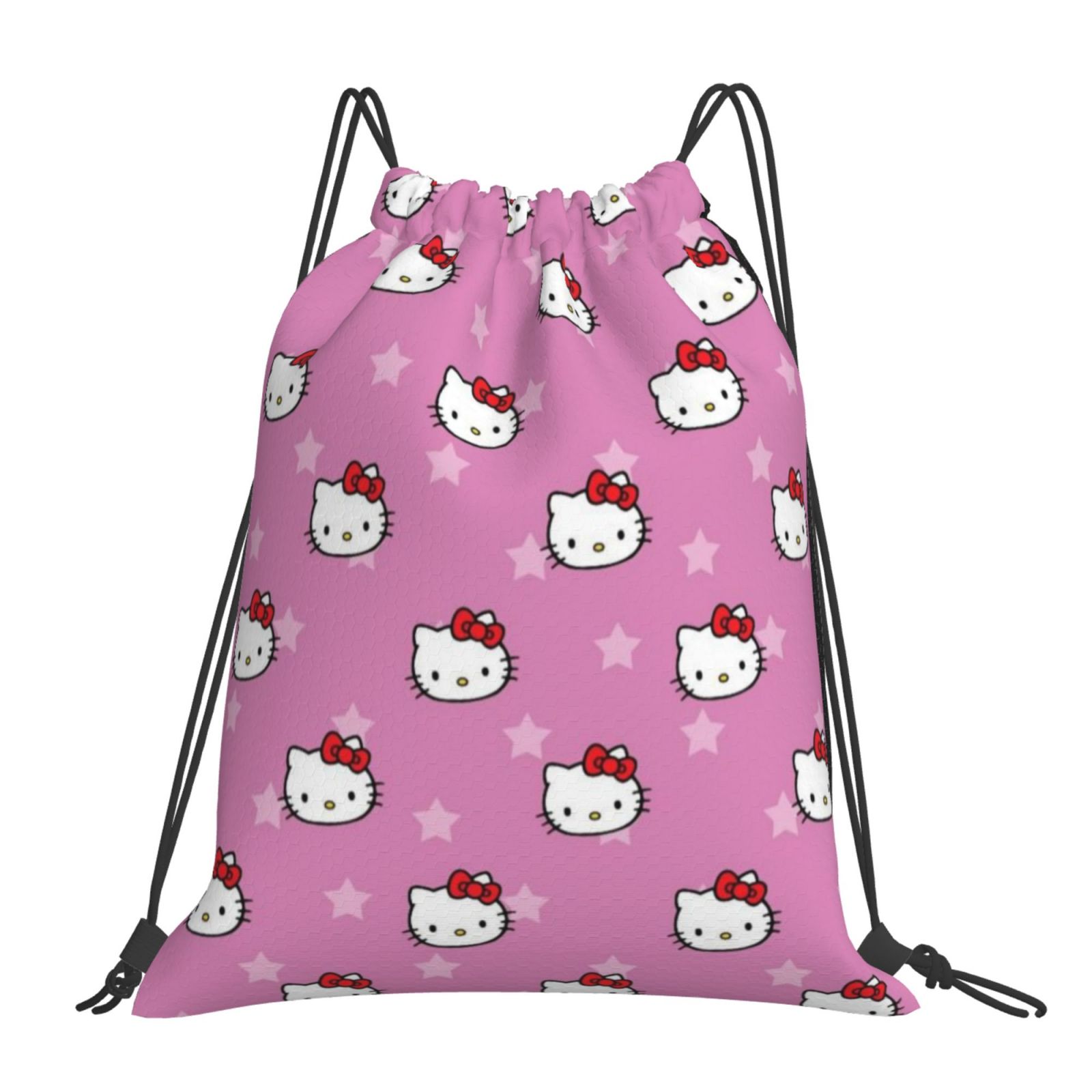 Hello Kitty Drawstring Backpack Sport Gym Bag For Yoga Swimming Gymsack