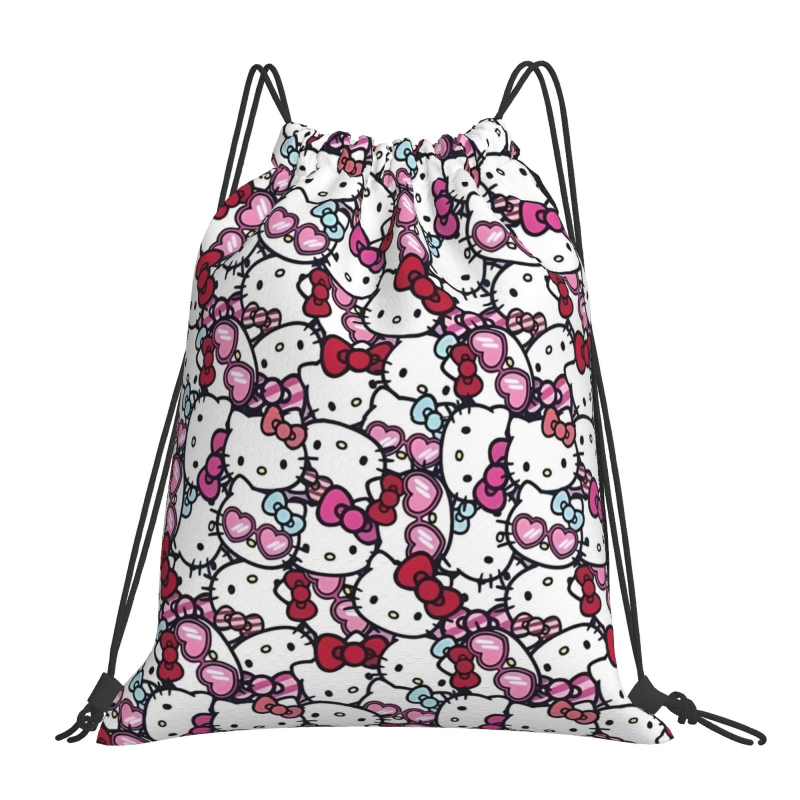 Hello Kitty Drawstring Backpack Sport Gym Bag For Yoga Swimming Gymsack