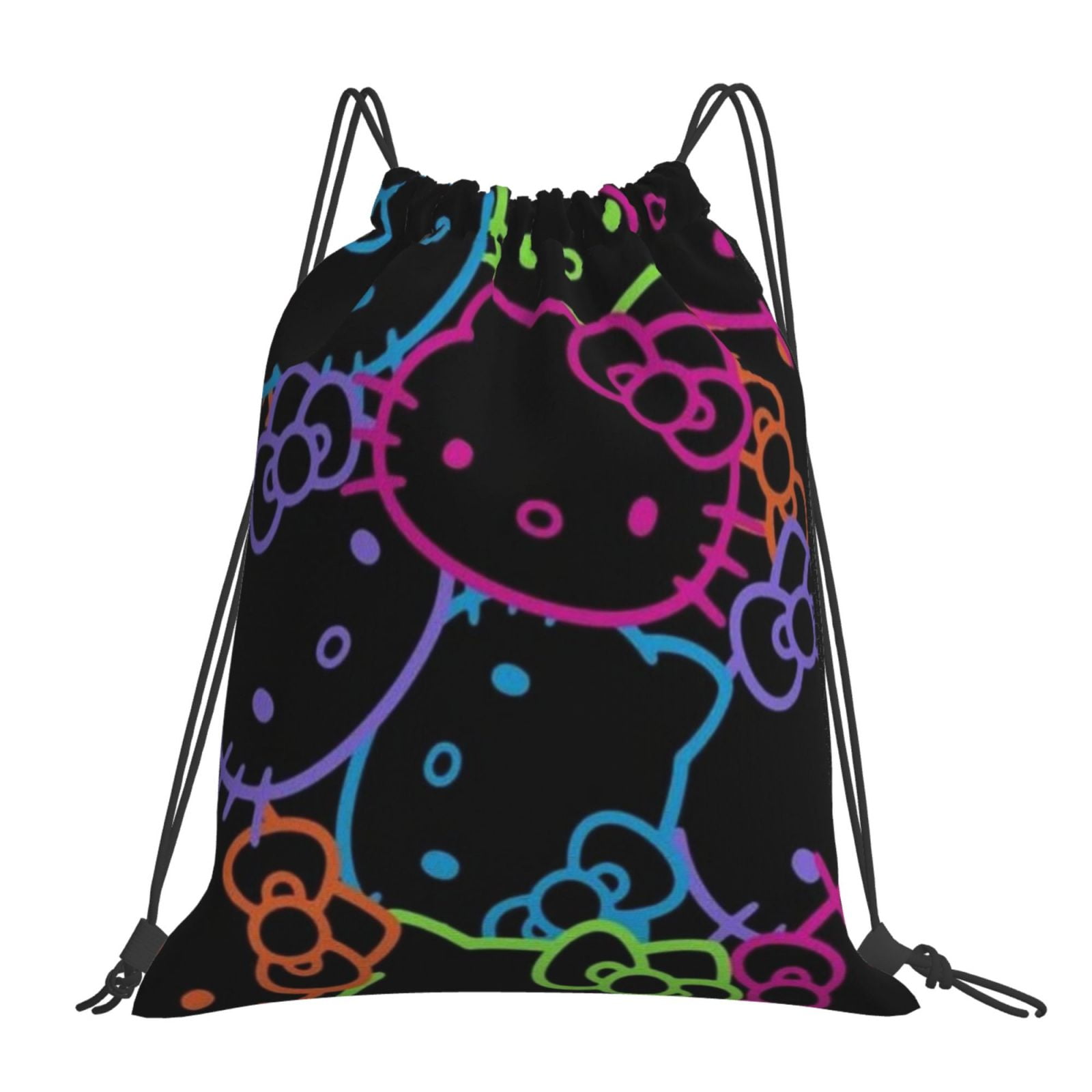 Hello Kitty Drawstring Backpack Sport Gym Bag For Yoga Swimming Gymsack