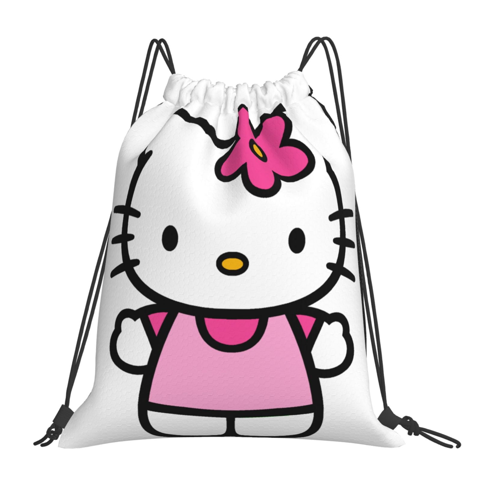Hello Kitty Drawstring Backpack Sport Gym Bag For Yoga Swimming Gymsack
