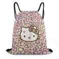 thumbnail image 1 of Hello Kitty Drawstring Backpack Water Resistant String Bag Sackpack Cinch for Sports, Gym, Travel, Swimming, Yoga, Beach, 1 of 7