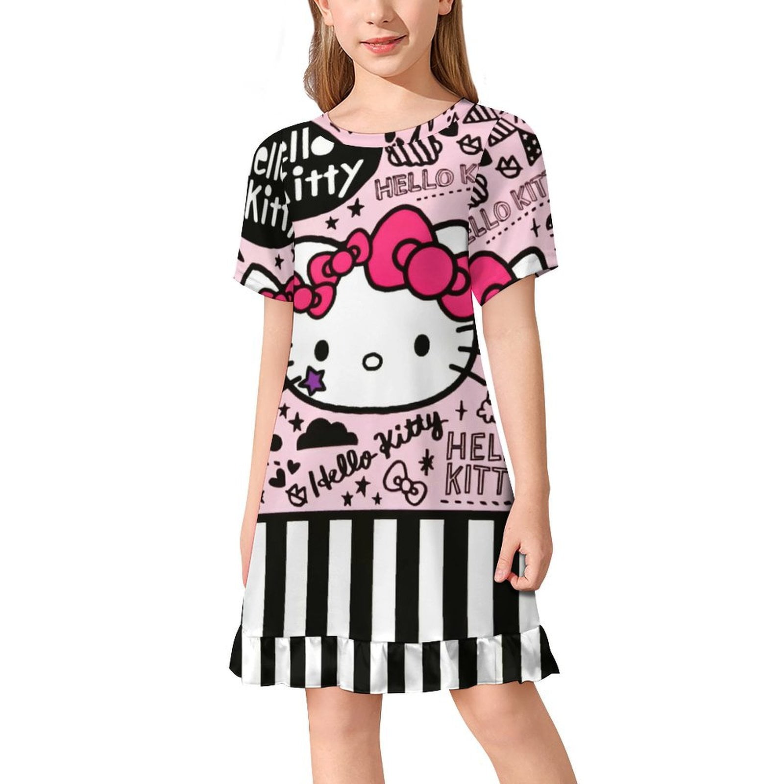 Baby Girl Dress In Beautiful Hello Kitty Printed Design main image 0