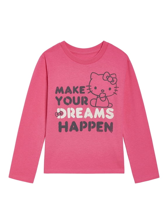 Drop Shoulder Long Sleeve T-Shirt Little Kid to Big Kid
