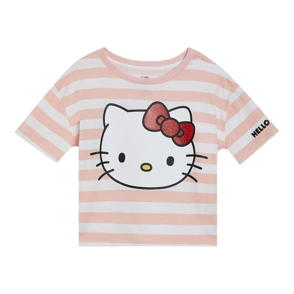 Hello Kitty Drop Shoulder T-Shirt Little Kid to Big Kid