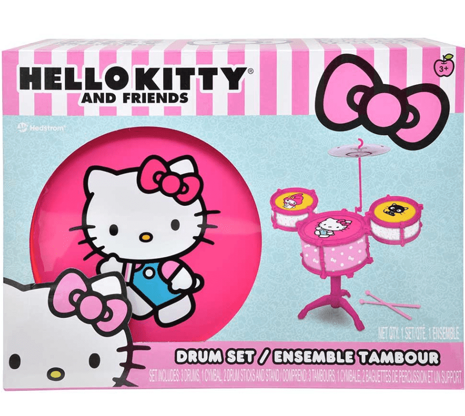 Hello Kitty Drum Music Set – Cute Kids Musical Instrument Toy for Girls & Boys – Educational Rhythm Learning Drum