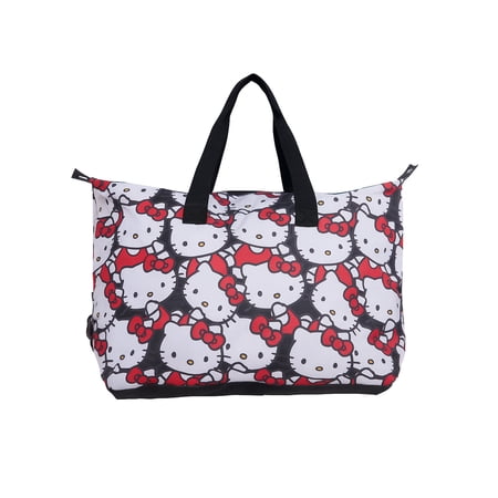 Hello Kitty Duffel Bag Travel Weekender Carry-On Large All-Over Print