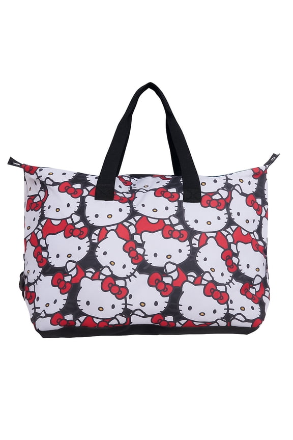Hello Kitty Duffel Bag Travel Weekender Carry-On Large All-Over Print
