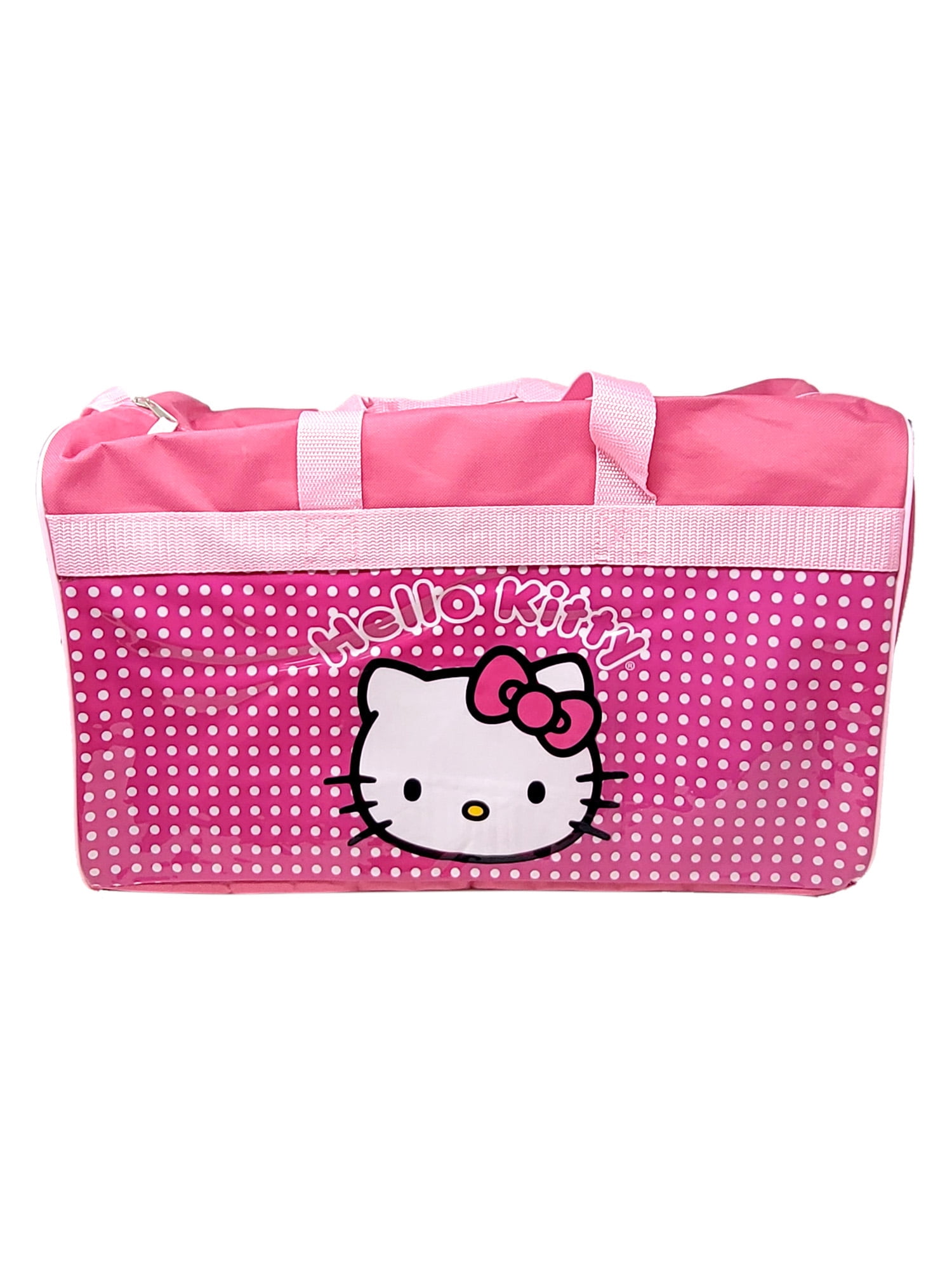 Sanrio Hello Kitty Duffle Bag Girls Sports Overnight Gym Carry Luggage with PVC Printed Panel Walmart