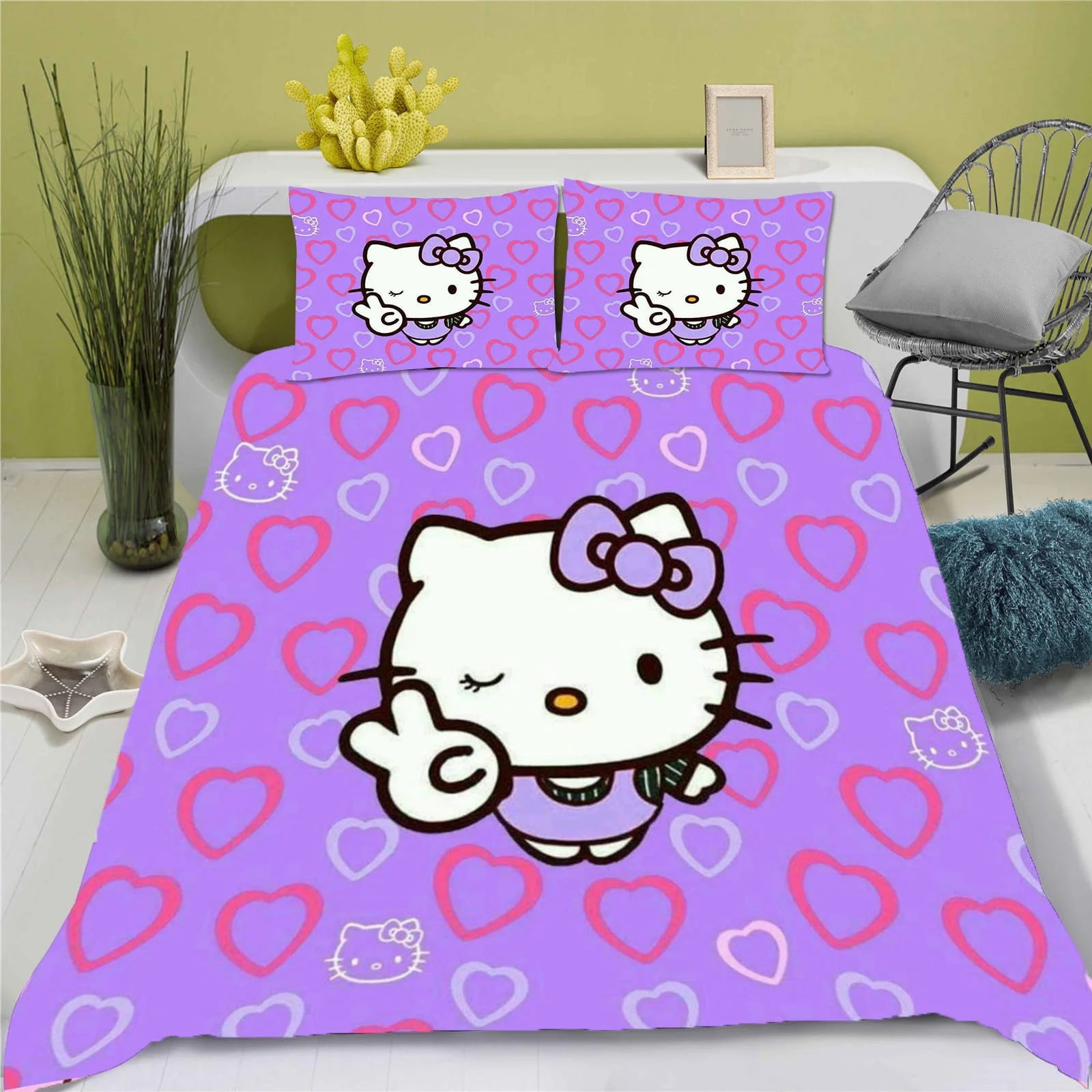 Hello Kitty Duvet Cover Luxury Bedding Set Children Grade A Printed ...