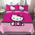 thumbnail image 1 of Hello Kitty Duvet Cover Set 3-Piece Bedding Set Soft Warm And Comfortable Soft Bed Set with 1 Duvet Cover And 2 Pillowcases for Bedroom All Season 79"x90", 1 of 7