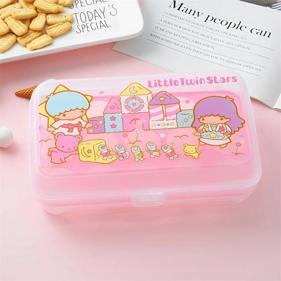 Hello Kitty Egg Carton Sanrio Anime Kawaii 15 Squares Portable Transparent Keep Fresh Desktop Anti-Fall Storage Box Home Kitchen