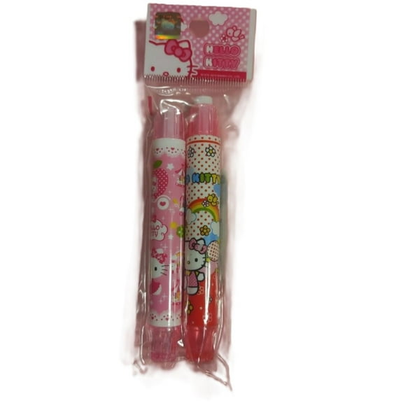 Hello Kitty Eraser Pens 2-Pack – Pen-Style Retractable Erasers with Cute Designs, 4" Long