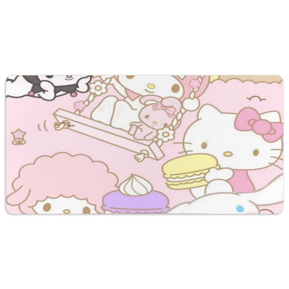 Hello Kitty Extended Anime Gaming Mouse Mat Large Long Mouse pad Cute Funny Anime Design for Office Home Use