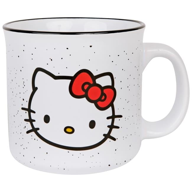 Hello Kitty Speckled Ceramic Camper Mug, 20 Ounces