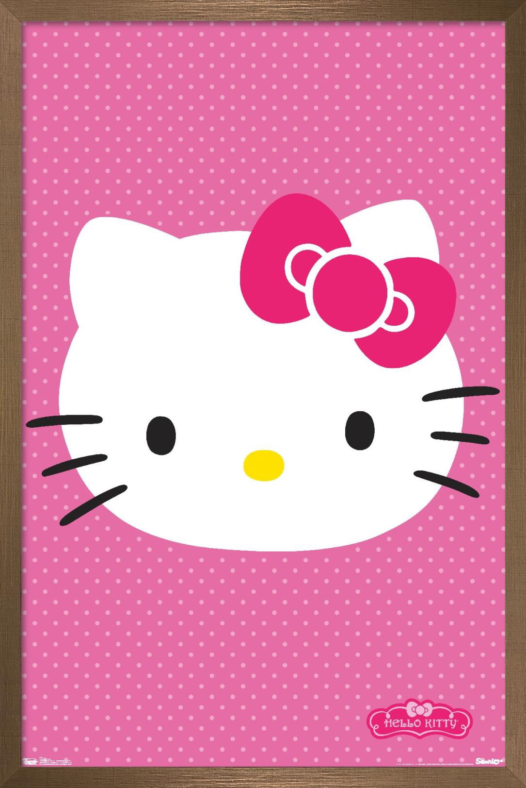 Hello Kitty - Face Wall Poster, 14.725" x 22.375", Framed