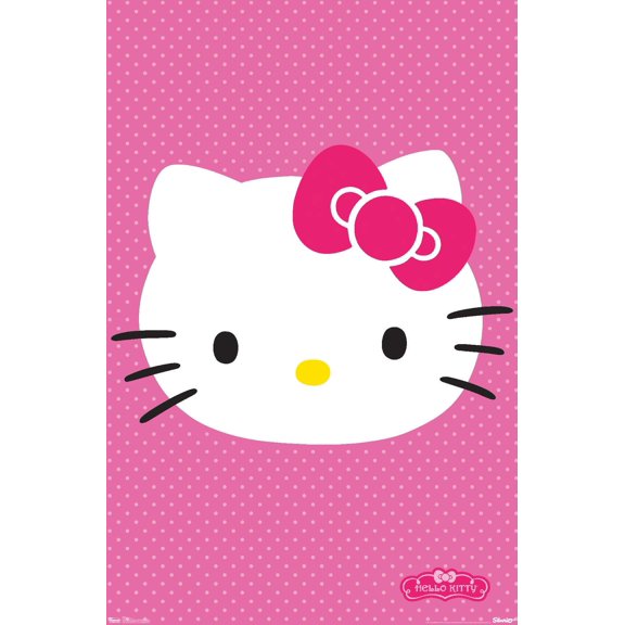 Hello Kitty - Face Wall Poster, 14.725" x 22.375"