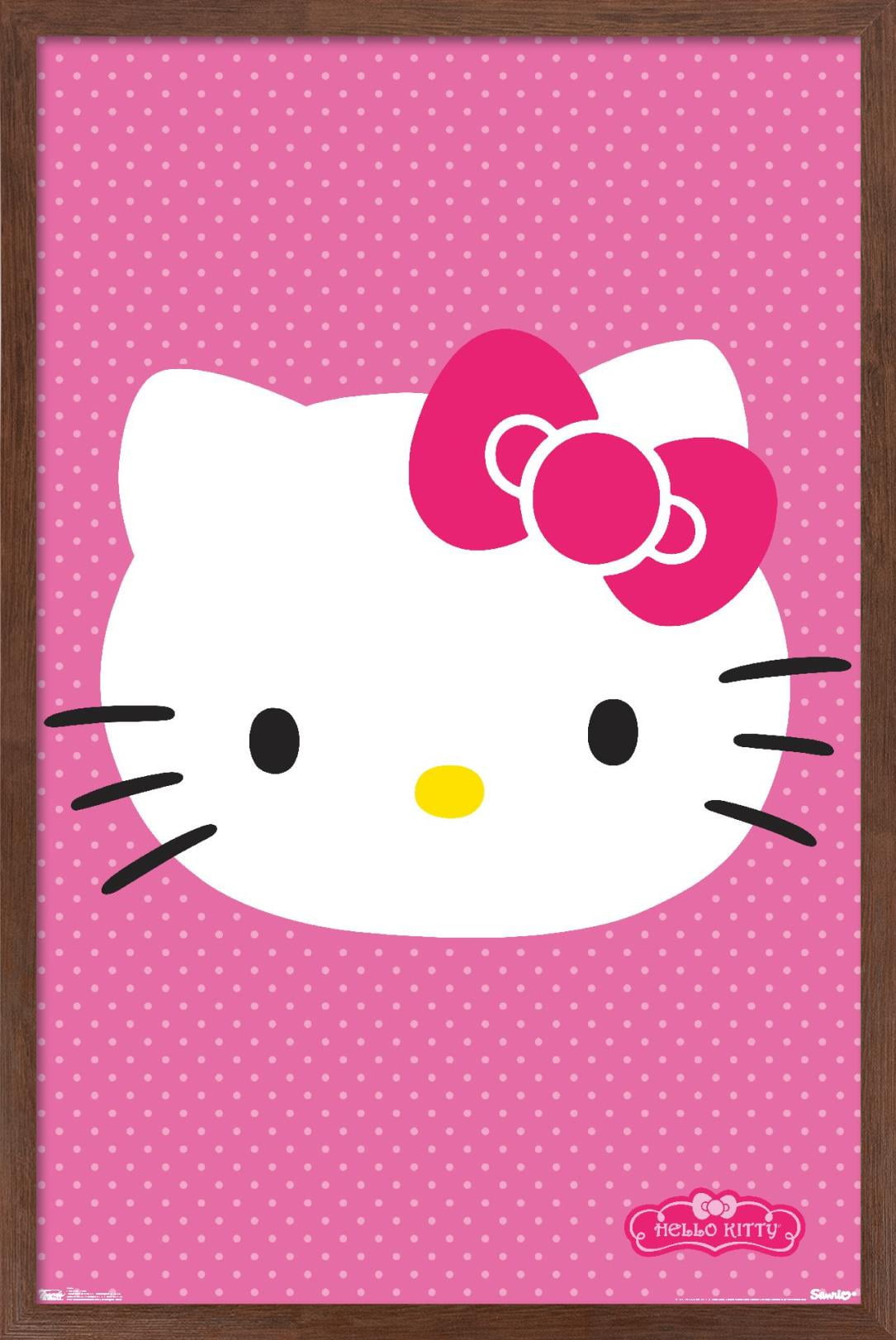 Hello Kitty - Face Wall Poster, 22.375" x 34", Framed