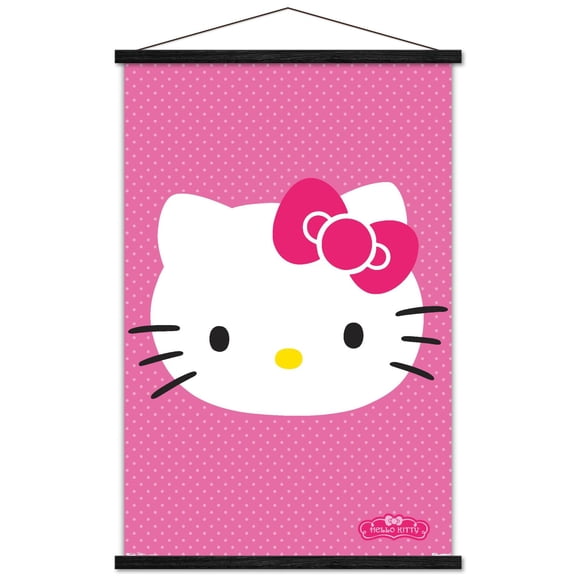 Hello Kitty - Face Wall Poster with Magnetic Frame, 22.375" x 34"