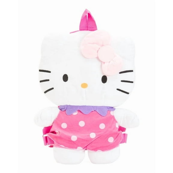 Hello Kitty Figural Backpack Polka Dots 14"