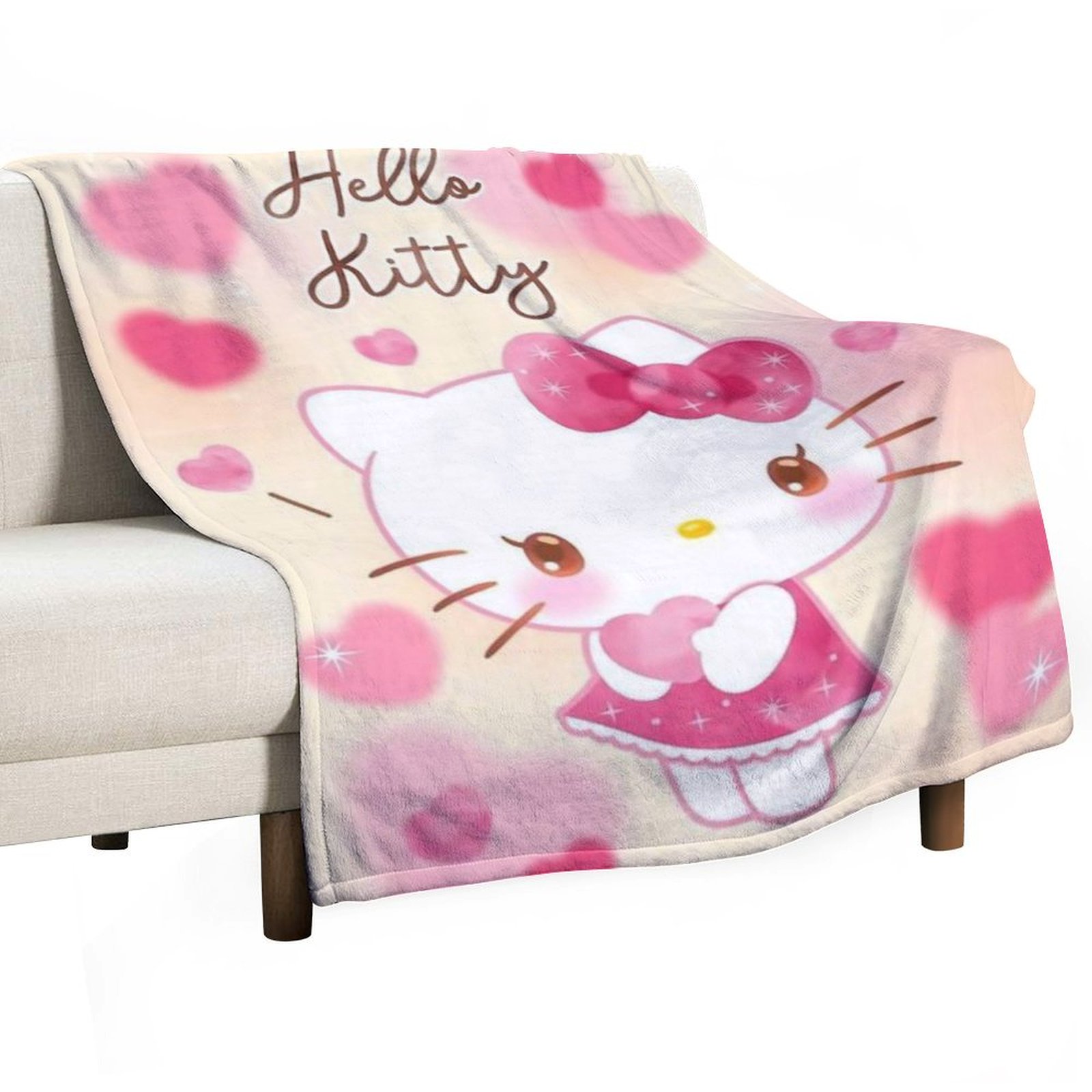 Hello Kitty Flannel Blanket Soft and Warm Bed Sofa Decoration