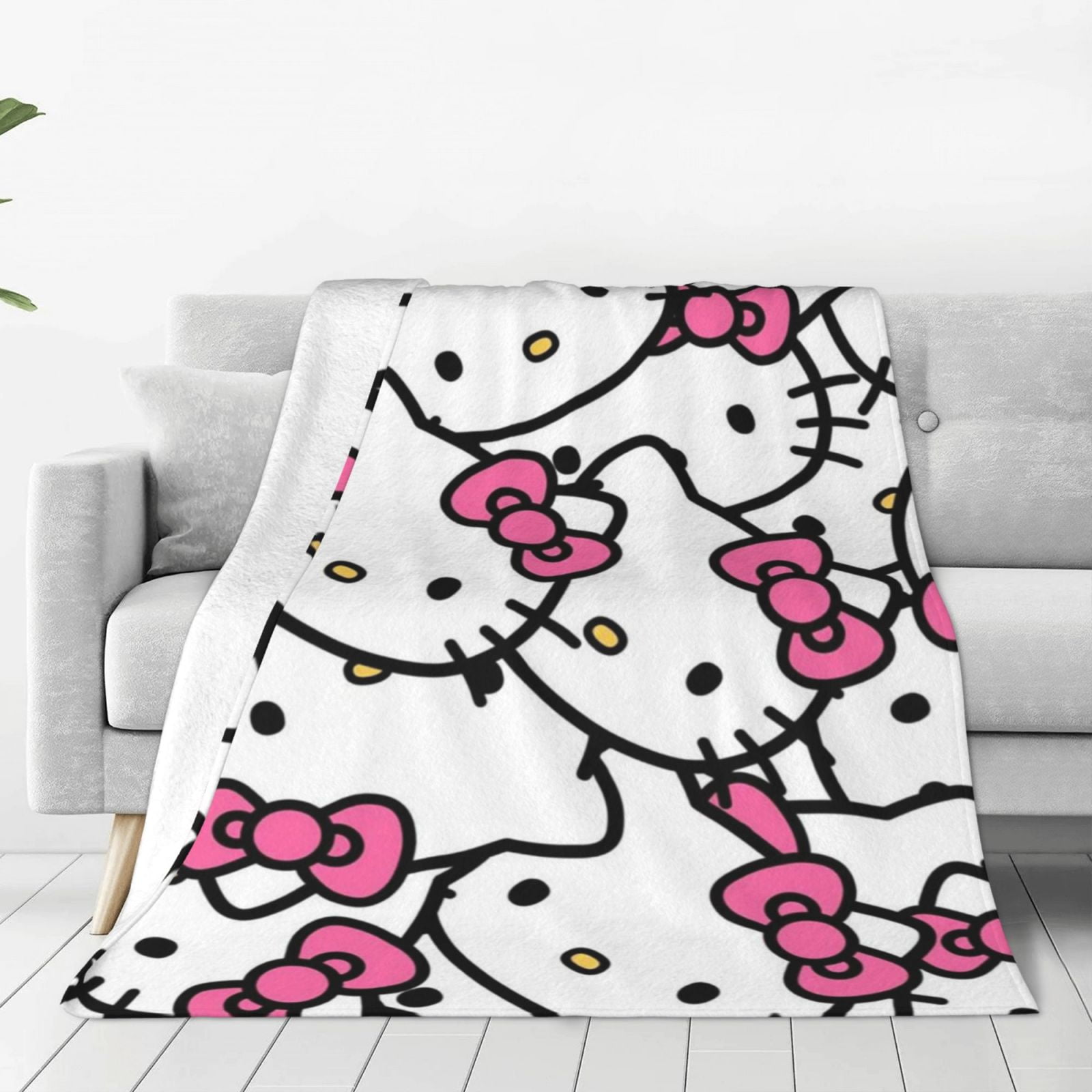 Hello Kitty Fleece Blanket Super Soft Cozy Throw Blanket 60x50