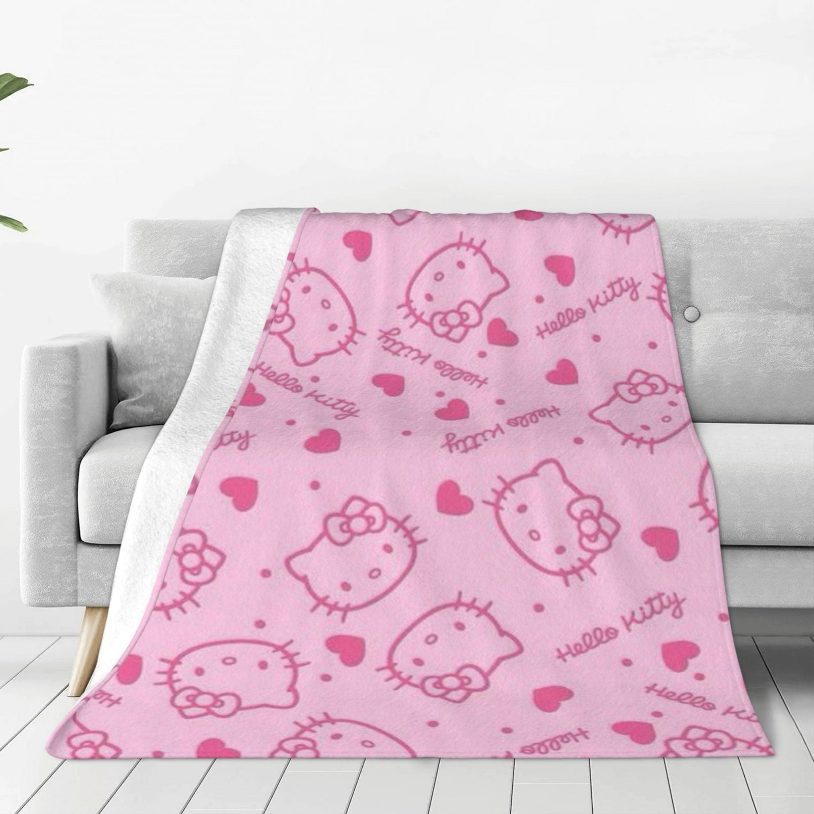 Hello Kitty Fleece Blanket Super Soft Cozy Throw Blanket 80