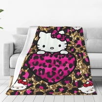 Hello Kitty Fleece Blanket Super Soft Cozy Throw Blanket 40"X30", Lightweight Fuzzy Comfy Flannel Blanket Warm Plush Throw Blankets For Couch, Sofa, Bed